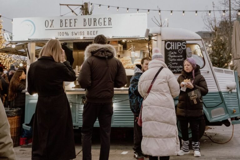 Mercado de street food en Europa