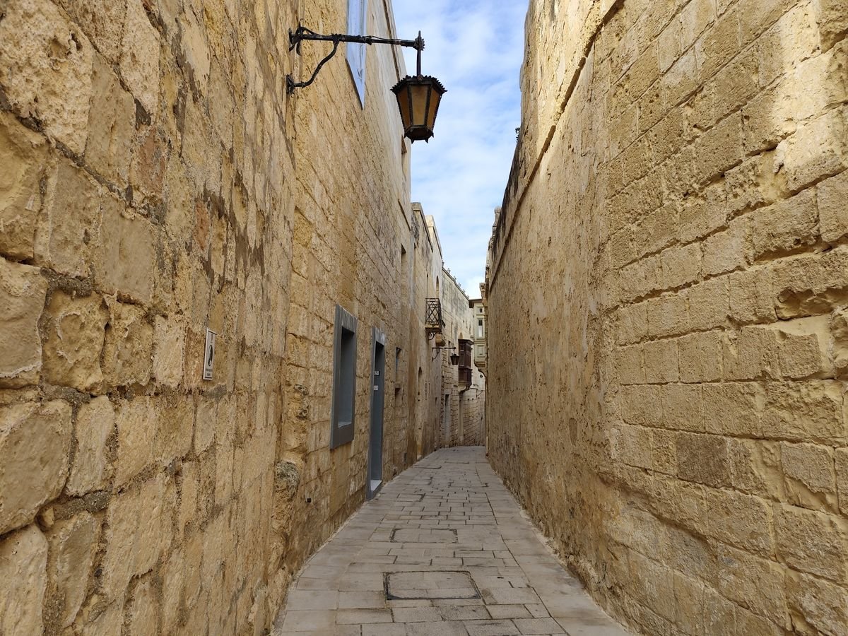Callejones de piedra de Mdina, Malta