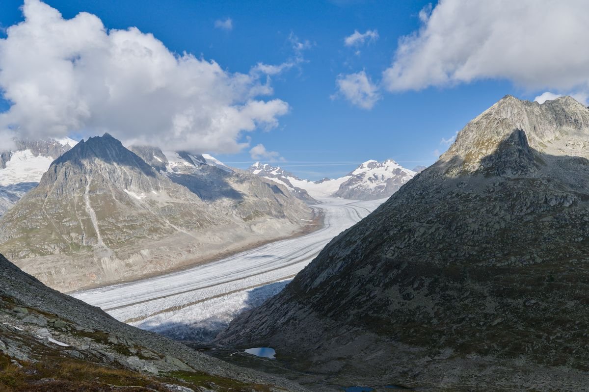 El glaciar Aletsch, el más grande de los Alpes