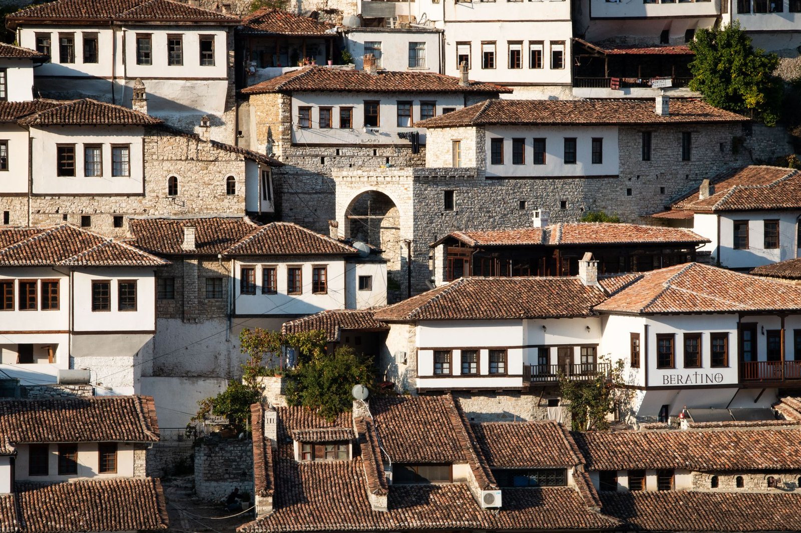 Casas otomanas tradicionales en Berat, Albania