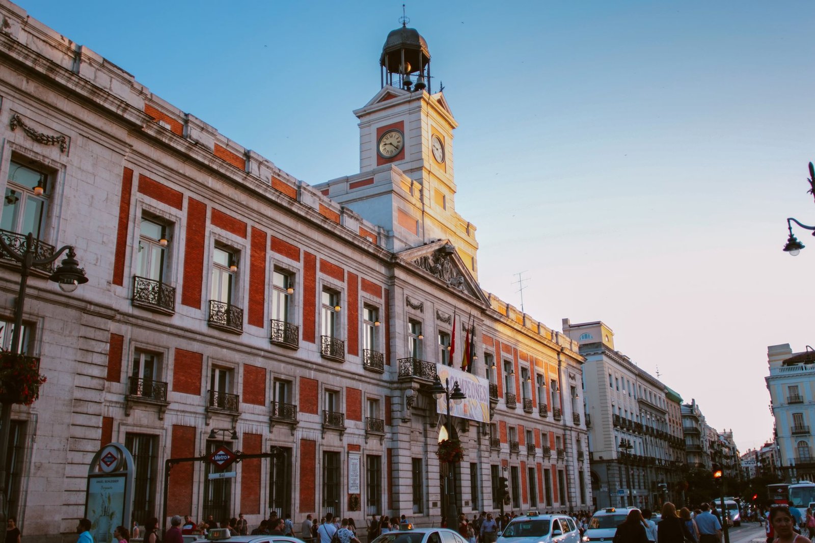 El reloj de la Puerta del Sol en Madrid, escenario de las campanadas de Nochevieja